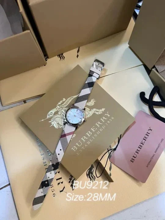 Shop Authentic Burberry The City Nova Silver Dial Brown Leather Strap Watch for Women - BU9212 - Luxxuri