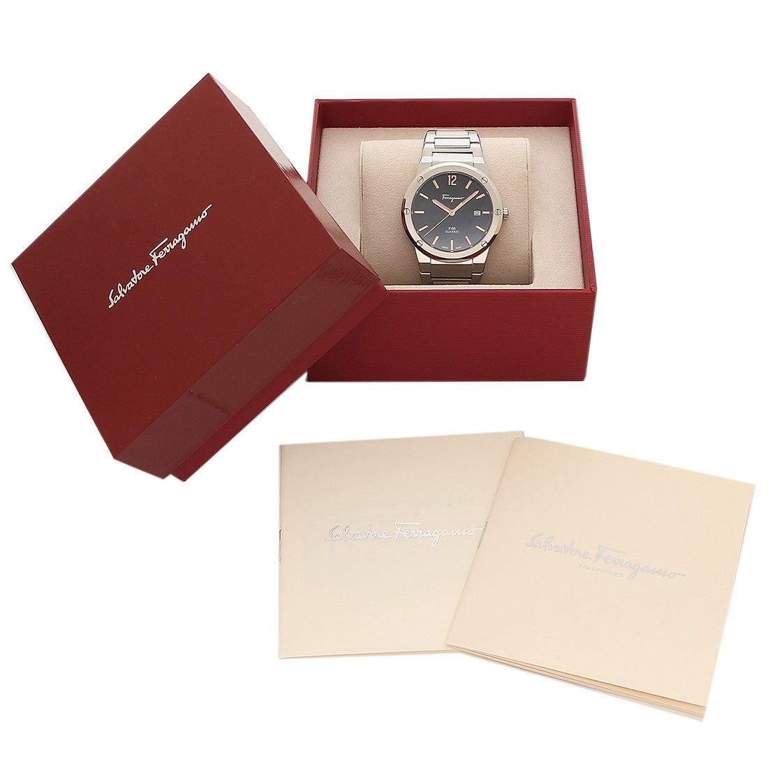 Shop Authentic Salvatore Ferragamo F-80 Classic Black Dial Silver Steel Strap Watch for Men - SFDT02423 - Luxxuri