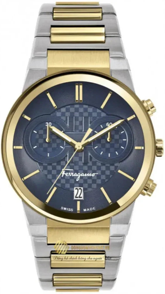 Shop Authentic Salvatore Ferragamo F-80 Classic Black Dial Two Tone Steel Strap Watch for Men - SFME00921 - Luxxuri