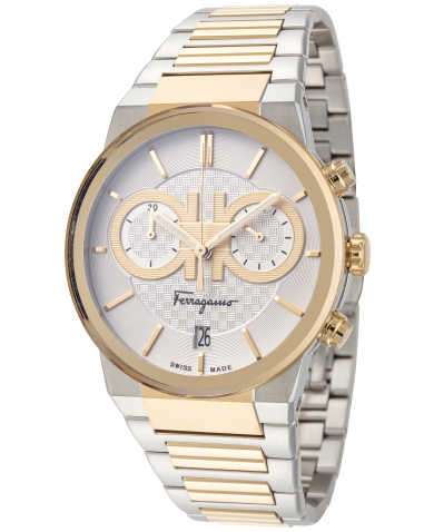 Shop Authentic Salvatore Ferragamo F-80 Classic White Dial Two Tone Steel Strap Watch for Men - SFME00821 - Luxxuri