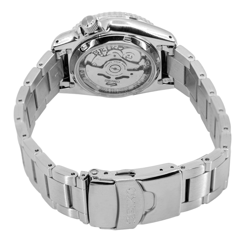 Seiko 5 Sports SKX Automatic Cream Dial Silver Steel Strap Watch For Men - SRPK31K1