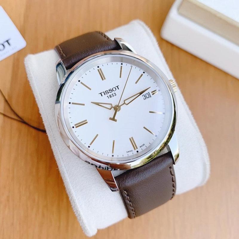 Shop Authentic Tissot T Classic Dream White Dial Brown Leather Strap Watch for Men - T033.410.26.011.01 - Luxxuri