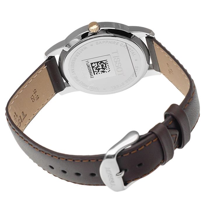 Shop Authentic Tissot T Classic Dream White Dial Brown Leather Strap Watch for Men - T033.410.26.011.01 - Luxxuri
