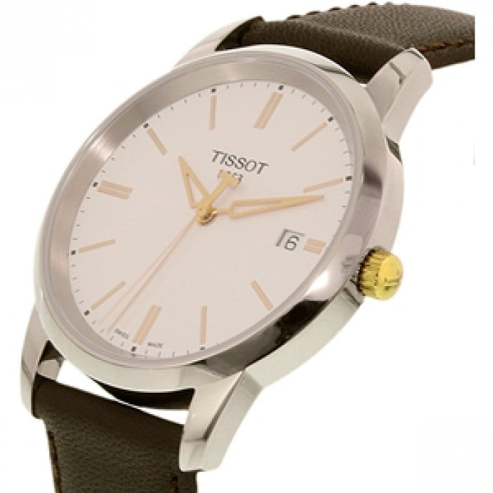 Shop Authentic Tissot T Classic Dream White Dial Brown Leather Strap Watch for Men - T033.410.26.011.01 - Luxxuri