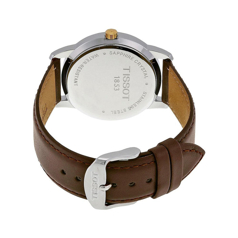 Shop Authentic Tissot T Classic Dream White Dial Brown Leather Strap Watch for Men - T033.410.26.011.01 - Luxxuri