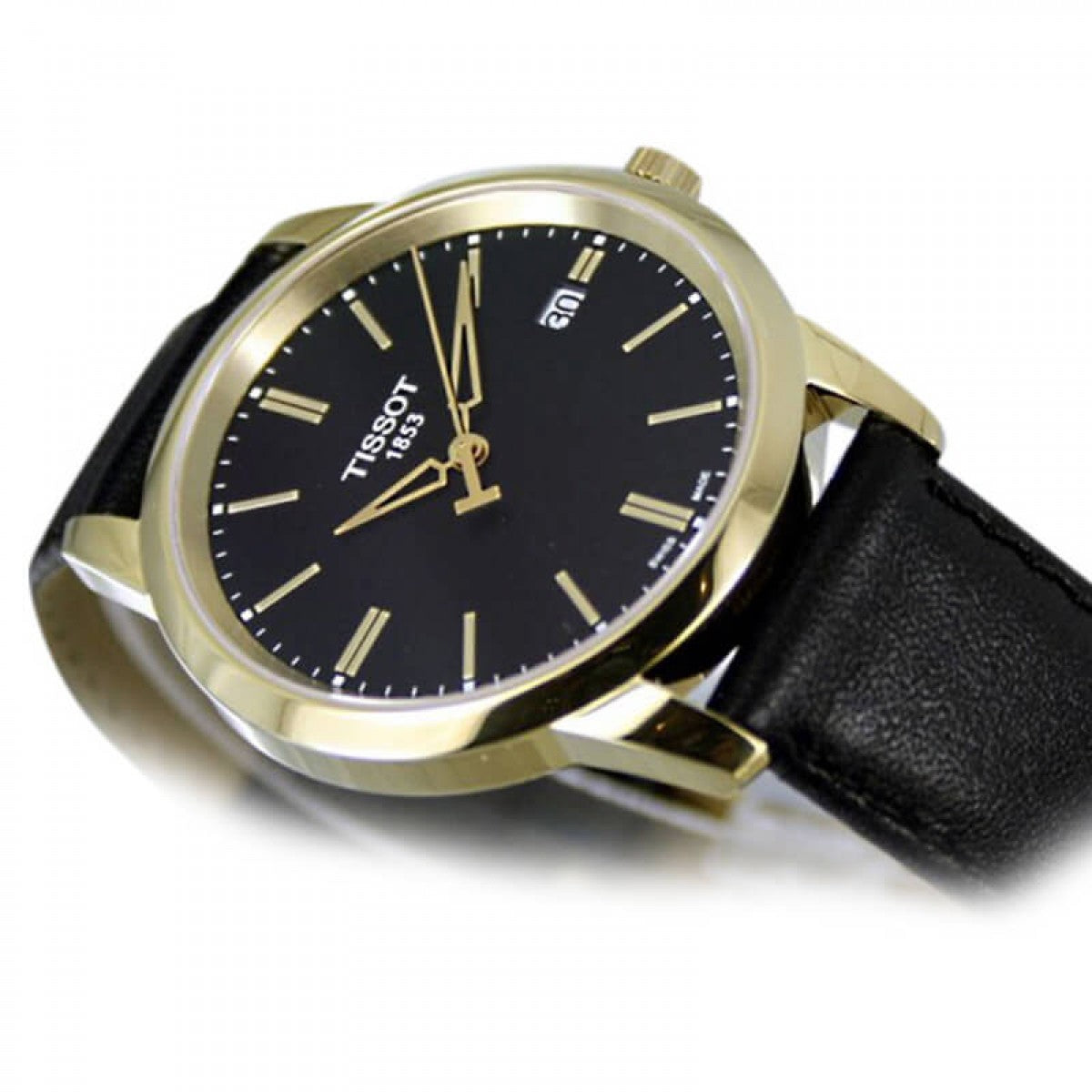 Shop Authentic Tissot T Classic Dream Black Dial Black Leather Strap Watch for Men - T033.410.36.051.01 - Luxxuri