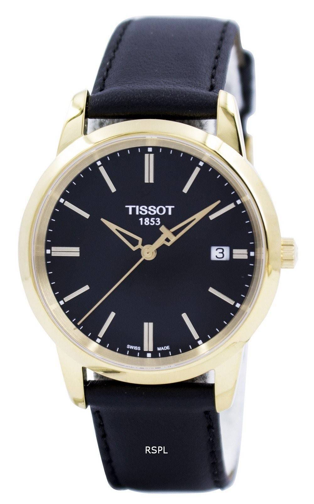 Shop Authentic Tissot T Classic Dream Black Dial Black Leather Strap Watch for Men - T033.410.36.051.01 - Luxxuri