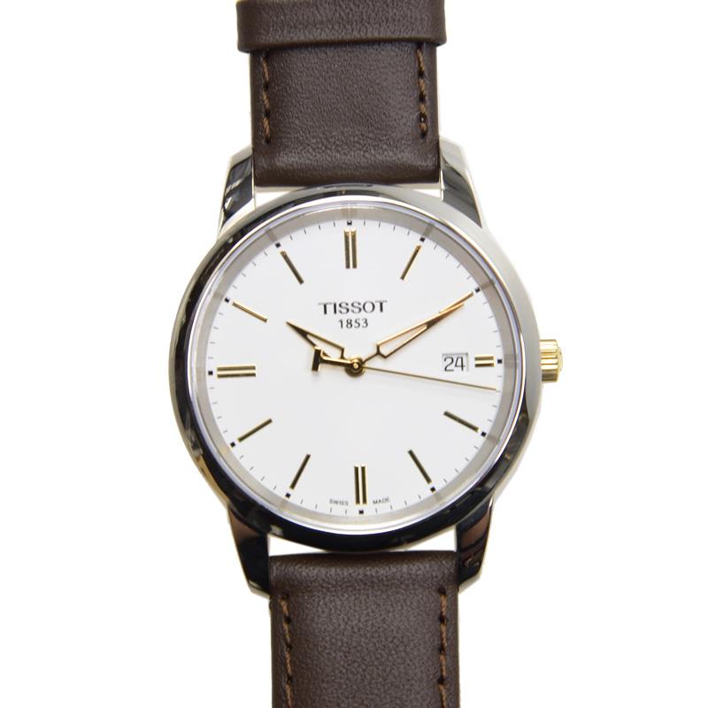 Shop Authentic Tissot T Classic Dream White Dial Brown Leather Strap Watch for Men - T033.410.26.011.01 - Luxxuri