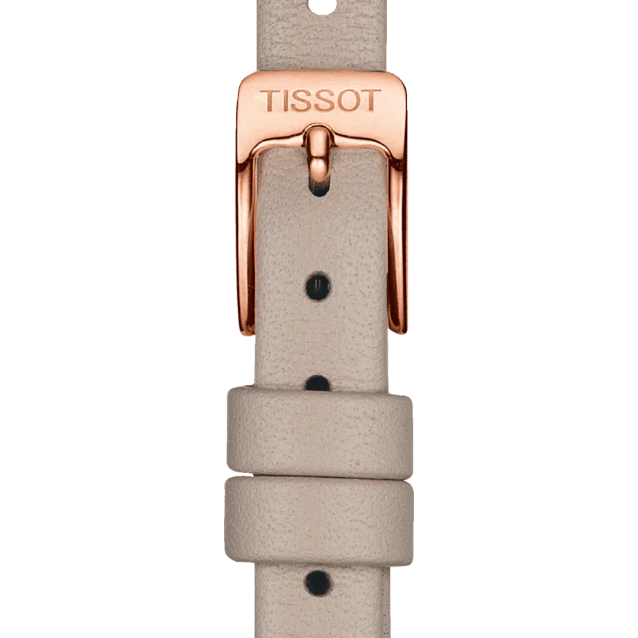 Tissot T Lady Lovely Square White Dial Pink Leather Strap Watch For Women - T058.109.36.031.00