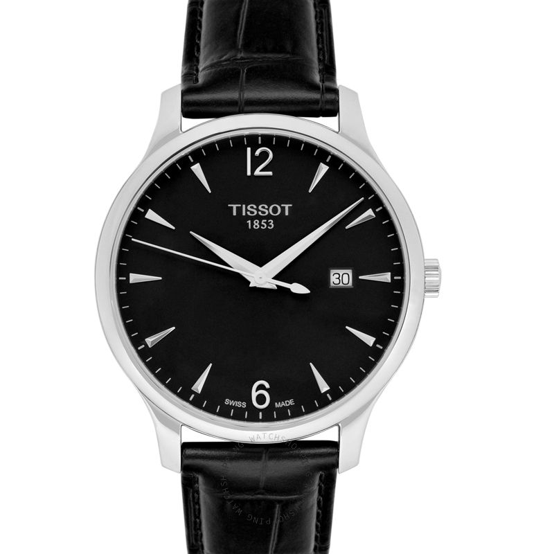 Shop Authentic Tissot T Classic Tradition Black Dial Black Leather Strap Watch For Men - T063.610.16.057.00 - Luxxuri