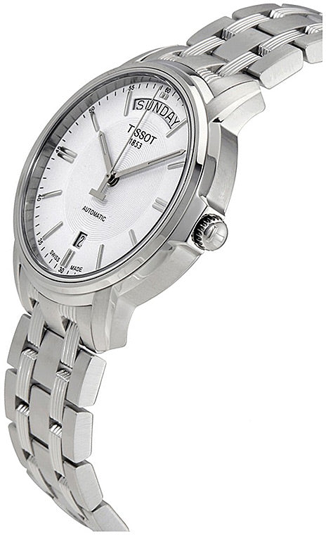 Shop Authentic Tissot T Classic Automatic III Day Date White Dial Silver Steel Strap Watch for Men - T065.930.11.031.00 - Luxxuri