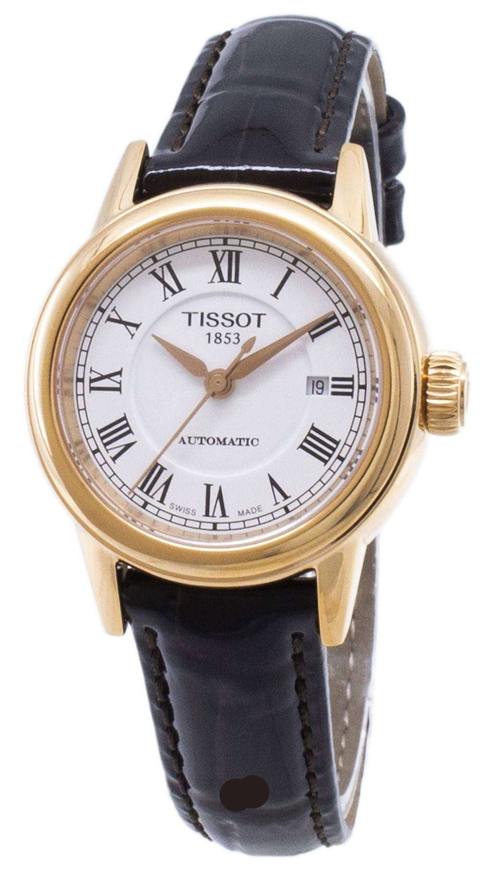 Shop Authentic Tissot T Classic Carson White Dial Brown Leather Strap Watch For Women - T085.207.36.013.00 - Luxxuri