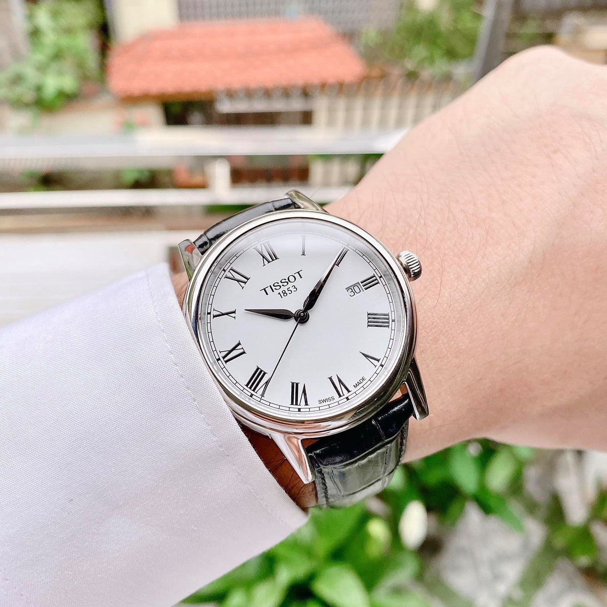 Shop Authentic Tissot T Classic Carson White Dial Black Leather Strap Watch for Men - T085.410.16.013.00 - Luxxuri