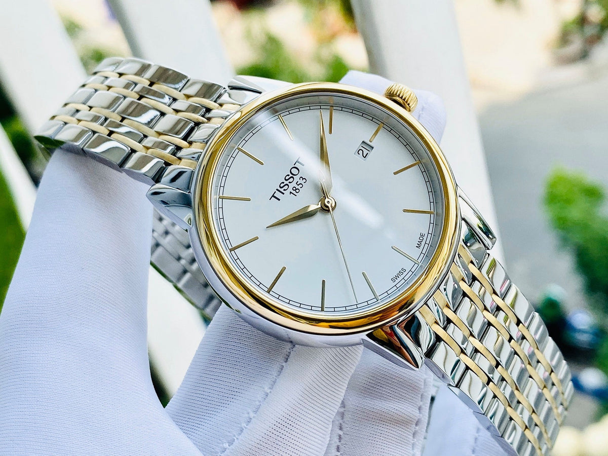 Shop Authentic Tissot T Classic Carson Quartz White Dial Two Tone Steel Strap Watch for Men - T085.410.22.011.00 - Luxxuri