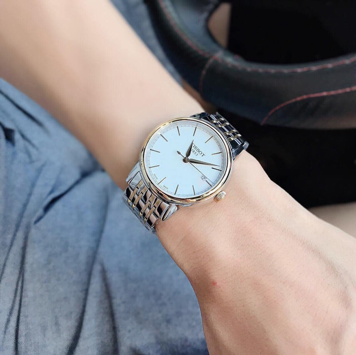 Shop Authentic Tissot T Classic Carson Quartz White Dial Two Tone Steel Strap Watch for Men - T085.410.22.011.00 - Luxxuri