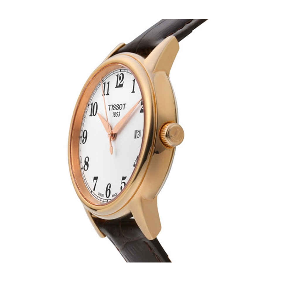 Shop Authentic Tissot T Classic Carson Quartz White Dial Brown Leather Strap Watch for Men - T085.410.36.012.00 - Luxxuri