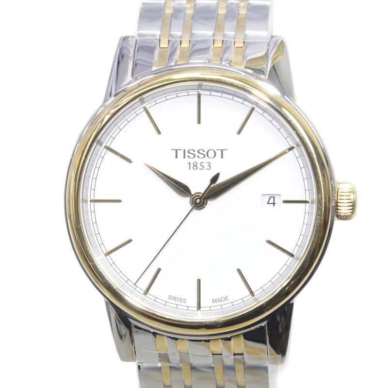 Shop Authentic Tissot T Classic Carson Quartz White Dial Two Tone Steel Strap Watch for Men - T085.410.22.011.00 - Luxxuri