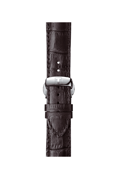 Shop Authentic Tissot T Classic Bridgeport Silver Dial Brown Leather Strap Watch For Men - T097.410.16.038.00 - Luxxuri