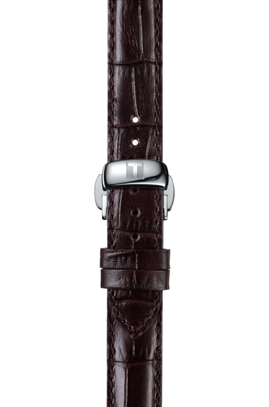 Shop Authentic Tissot Bridgeport Lady White Dial Brown Leather Strap Watch For Women - T097.010.26.118.00 - Luxxuri
