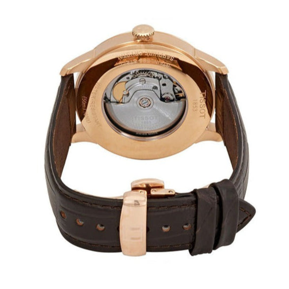 Shop Authentic Tissot T Classic Chemin Des Tourelles Powermatic 80 Brown Dial Brown Leather Strap Watch for Men - T099.407.36.447.00 - Luxxuri