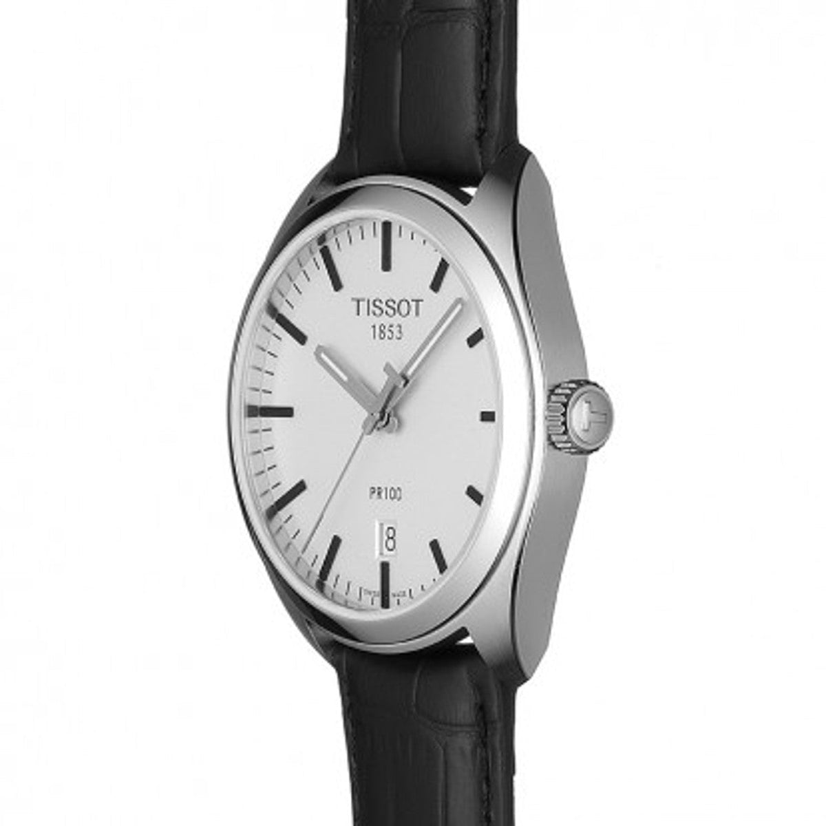 Shop Authentic Tissot T Classic PR 100 White Dial Black Leather Strap Watch for Men - T101.410.16.031.00 - Luxxuri