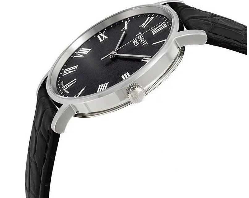 Shop Authentic Tissot T Classic Dream Black Dial Black Leather Strap Watch for Men - T122.410.16.053.00 - Luxxuri