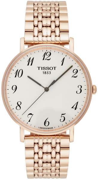 Shop Authentic Tissot T Classic Everytime White Dial Rose Gold Mesh Bracelet Watch for Men - T109.610.33.032.00 - Luxxuri