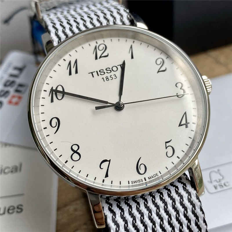 Shop Authentic Tissot T Classic Everytime Medium White Dial Two Tone NATO Strap Watch for Women - T109.410.18.032.00 - Luxxuri