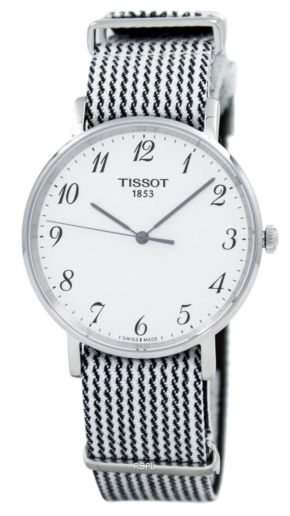 Shop Authentic Tissot T Classic Everytime Medium White Dial Two Tone NATO Strap Watch for Women - T109.410.18.032.00 - Luxxuri