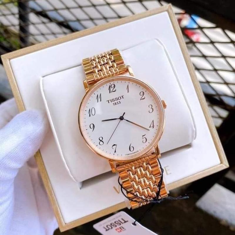 Shop Authentic Tissot T Classic Everytime White Dial Rose Gold Mesh Bracelet Watch for Men - T109.610.33.032.00 - Luxxuri