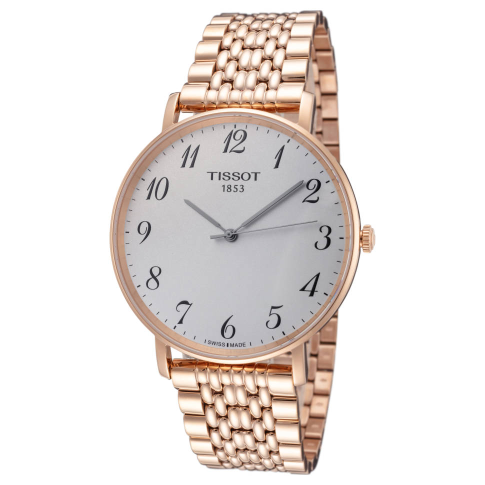 Shop Authentic Tissot T Classic Everytime White Dial Rose Gold Mesh Bracelet Watch for Men - T109.610.33.032.00 - Luxxuri