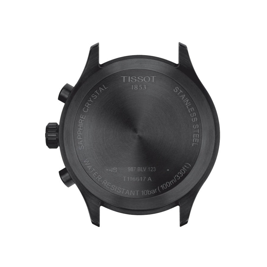 Shop Authentic Tissot Chrono XL Vintage Chronograph Black Dial Black Leather Strap Watch For Men - T116.617.36.052.02 - Luxxuri