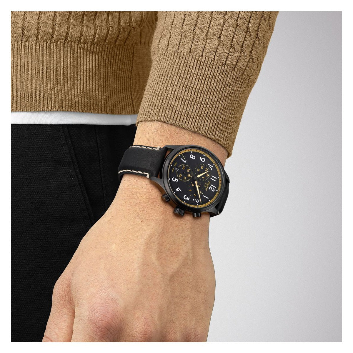 Shop Authentic Tissot Chrono XL Vintage Chronograph Black Dial Black Leather Strap Watch For Men - T116.617.36.052.02 - Luxxuri