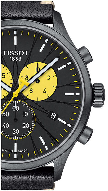 Shop Authentic Tissot Chrono XL Tour De France Special Edition Black Dial Black Leather Strap Watch for Men - T116.617.36.051.11 - Luxxuri