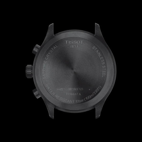 Shop Authentic Tissot Chrono XL Vintage Chronograph Black Dial Black Leather Strap Watch For Men - T116.617.36.052.02 - Luxxuri