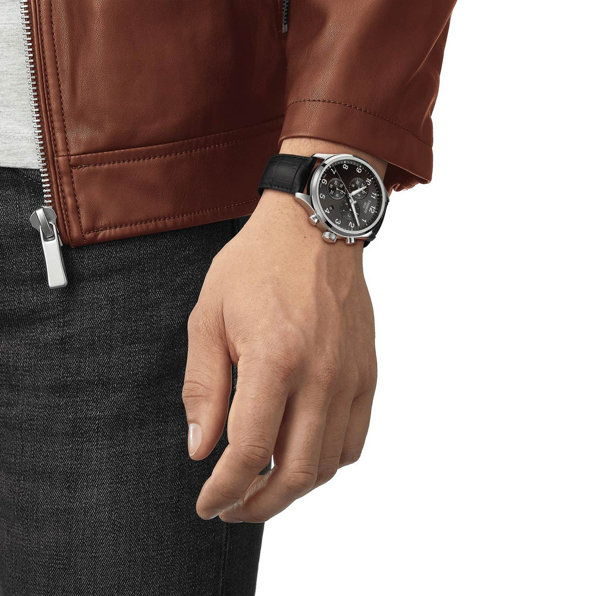 Shop Authentic Tissot Chrono XL Vintage Quartz Black Dial Black Leather Strap Watch For Men - T116.617.16.062.00 - Luxxuri