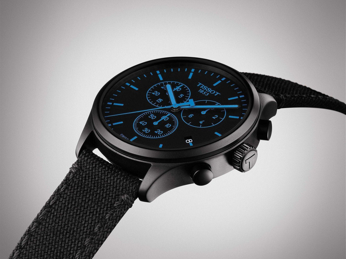 Shop Authentic Tissot Chrono XL Quartz Black Dial Black Nylon Strap Watch For Men - T116.617.37.051.00 - Luxxuri