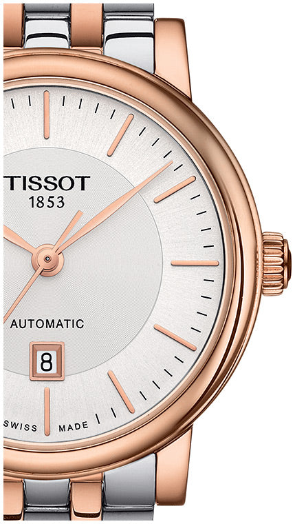 Shop Authentic Tissot T Classic Carson Premium 30 White Dial Two Tone Steel Strap Watch for Women - T122.207.22.031.01 - Luxxuri
