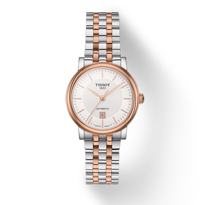 Shop Authentic Tissot T Classic Carson Premium 30 White Dial Two Tone Steel Strap Watch for Women - T122.207.22.031.01 - Luxxuri