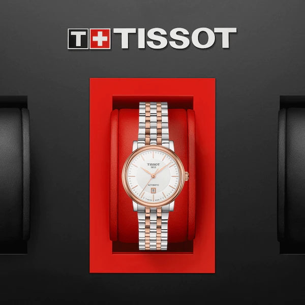 Shop Authentic Tissot T Classic Carson Premium 30 White Dial Two Tone Steel Strap Watch for Women - T122.207.22.031.01 - Luxxuri