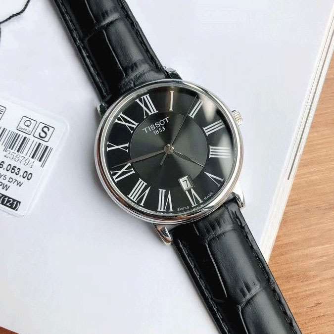 Shop Authentic Tissot T Classic Dream Black Dial Black Leather Strap Watch for Men - T122.410.16.053.00 - Luxxuri