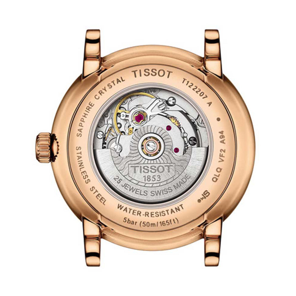 Shop Authentic Tissot T Classic Carson Premium White Dial Rose Gold Steel Strap Watch for Women - T122.207.33.031.00 - Luxxuri