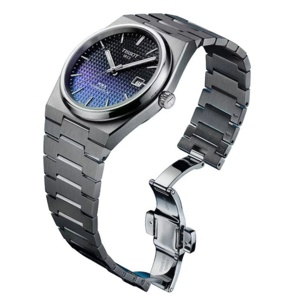 Shop Authentic Tissot Powermatic 80 Automatic Gradient Blue Dial Silver Steel Strap Watch for Men - T137.407.11.051.01 - Luxxuri