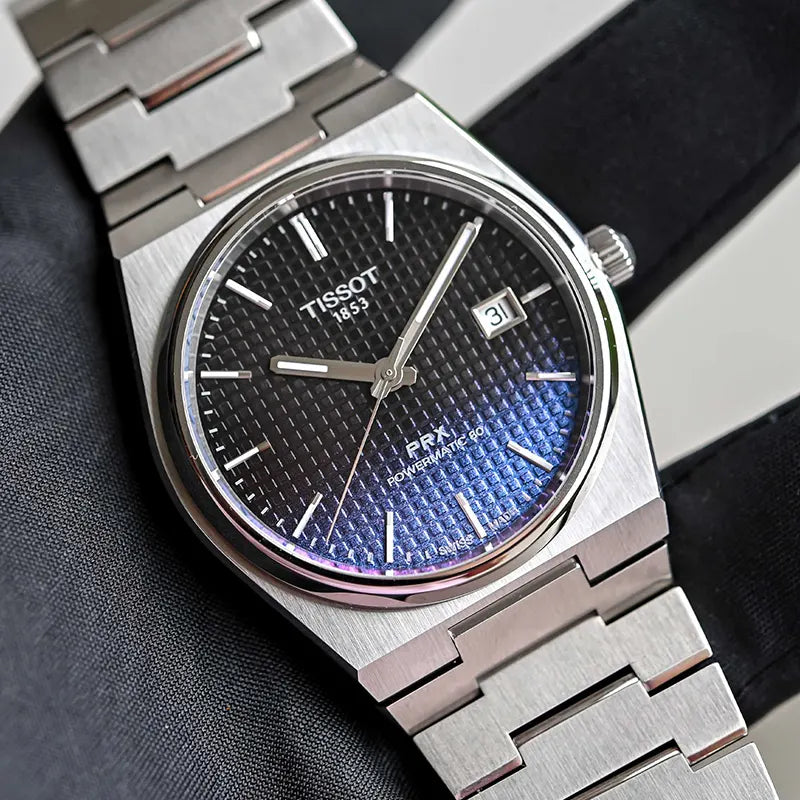 Shop Authentic Tissot Powermatic 80 Automatic Gradient Blue Dial Silver Steel Strap Watch for Men - T137.407.11.051.01 - Luxxuri