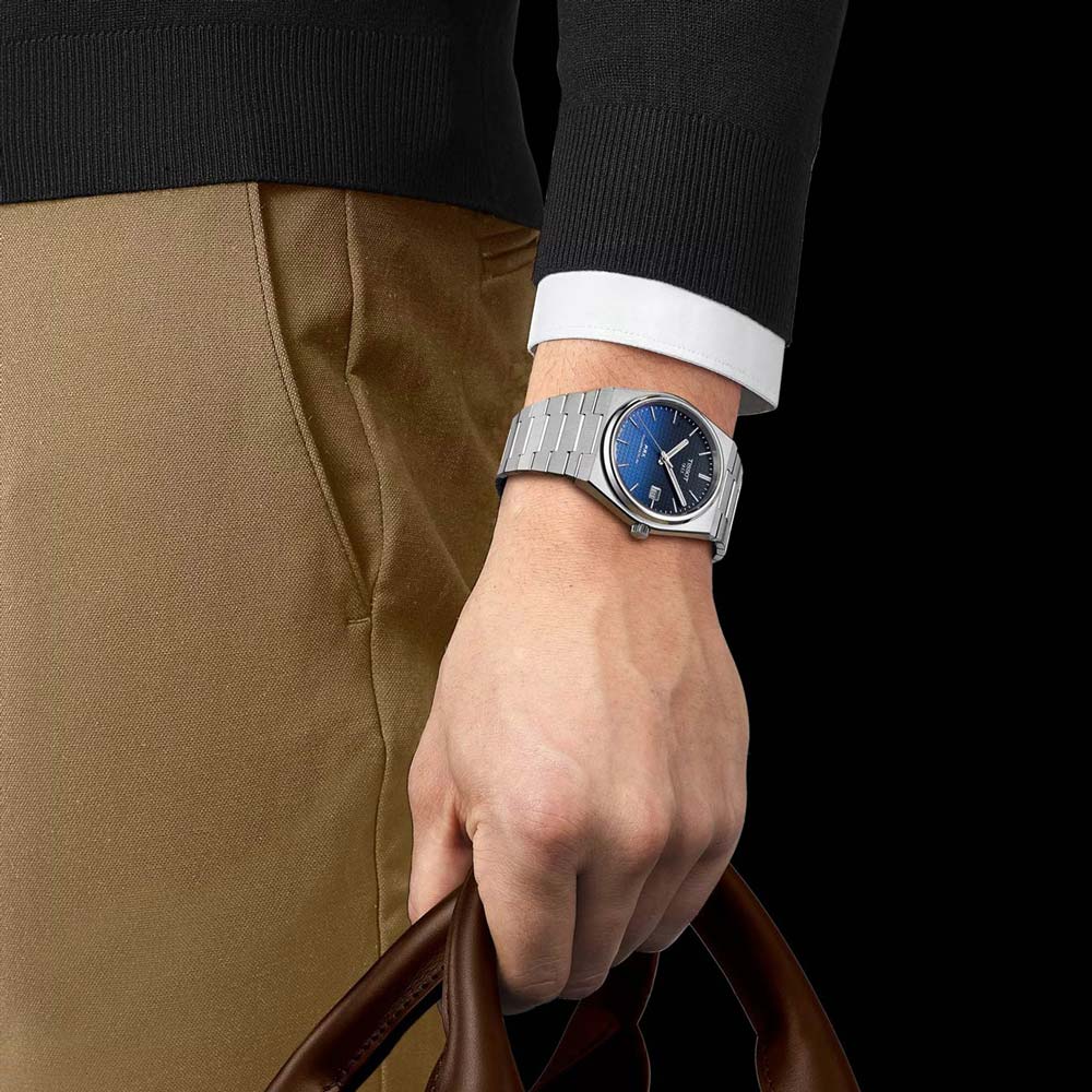 Shop Authentic Tissot Powermatic 80 Automatic Gradient Blue Dial Silver Steel Strap Watch for Men - T137.407.11.051.01 - Luxxuri