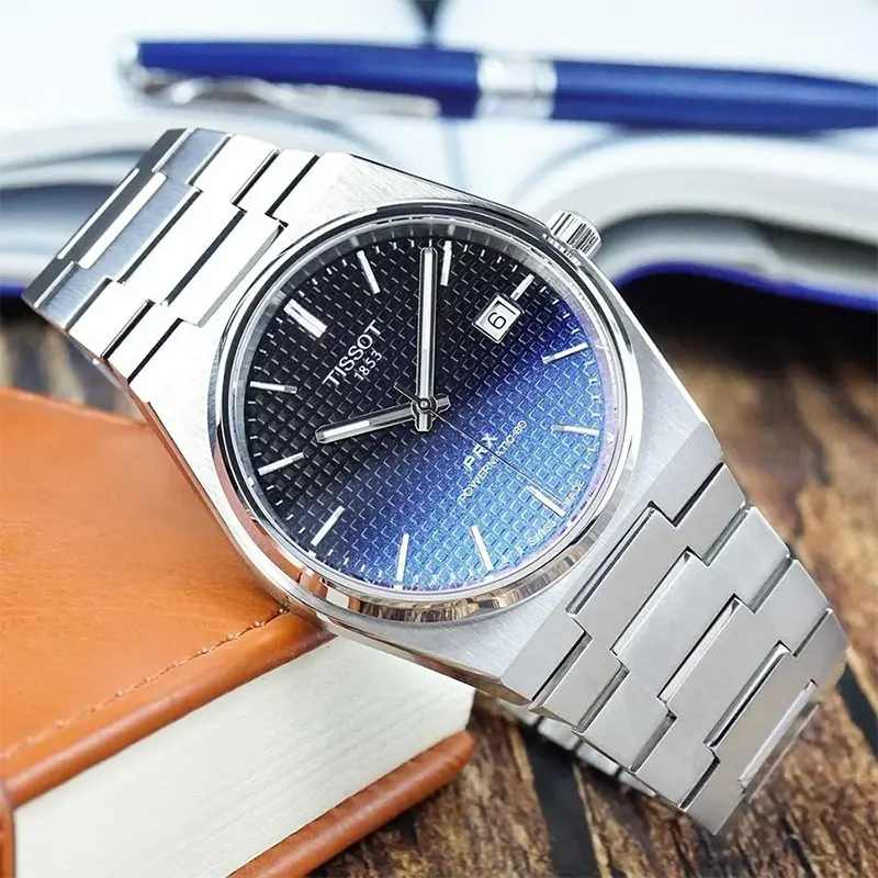 Shop Authentic Tissot Powermatic 80 Automatic Gradient Blue Dial Silver Steel Strap Watch for Men - T137.407.11.051.01 - Luxxuri