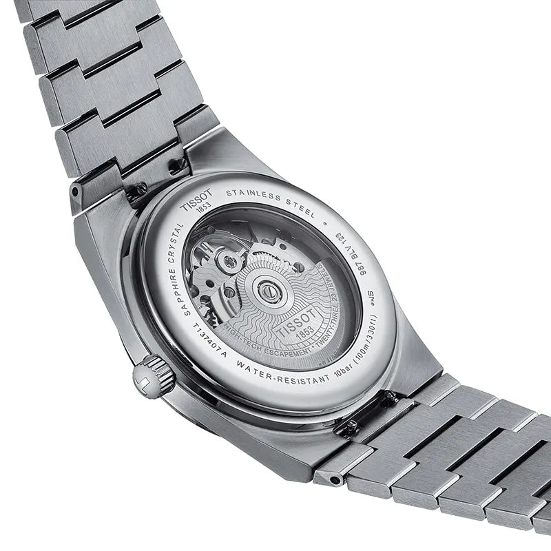 Shop Authentic Tissot Powermatic 80 Automatic Gradient Blue Dial Silver Steel Strap Watch for Men - T137.407.11.051.01 - Luxxuri