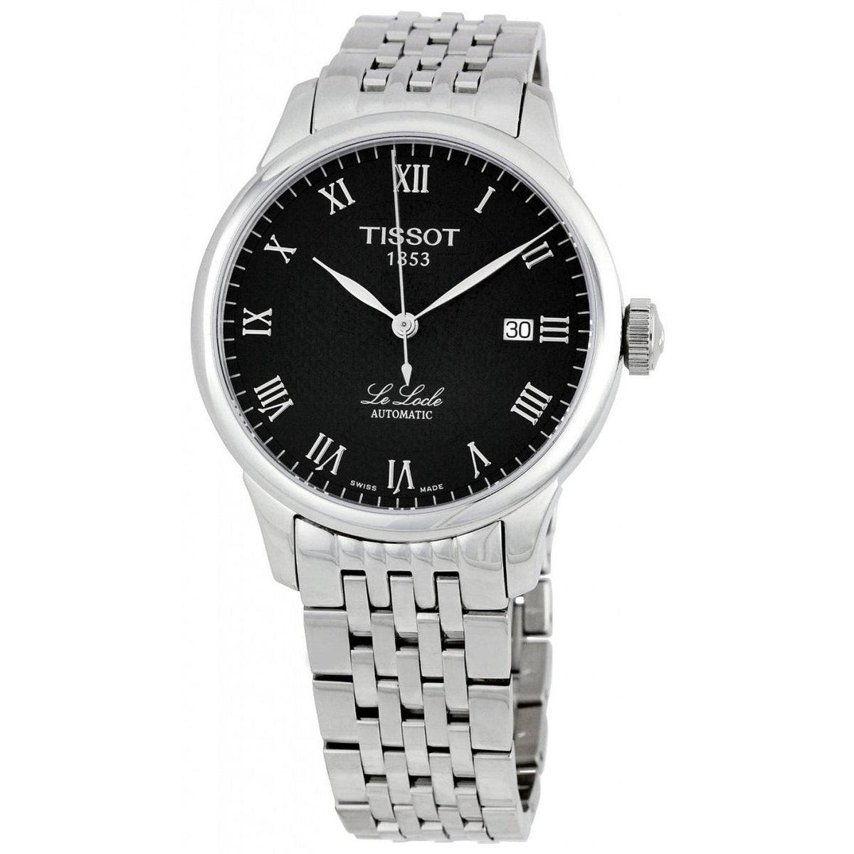 Shop Authentic Tissot T Classic Le Locle Powermatic 80 Black Dial Silver Steel Strap Watch For Women - T41.1.483.53 - Luxxuri