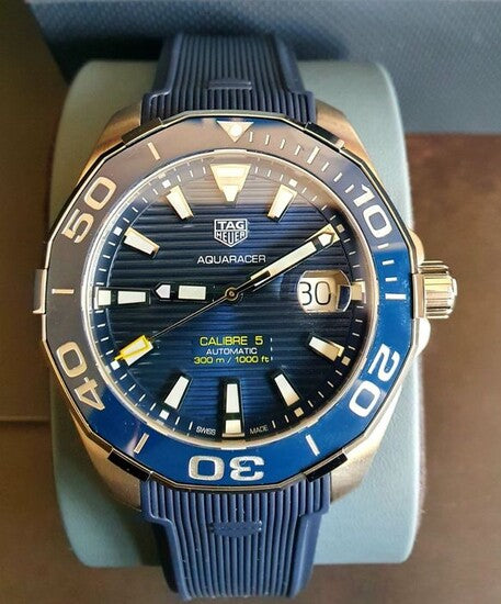Shop Authentic Tag Heuer Aquaracer Blue Dial Watch for Men - WAY201B.FT6150 - Luxxuri