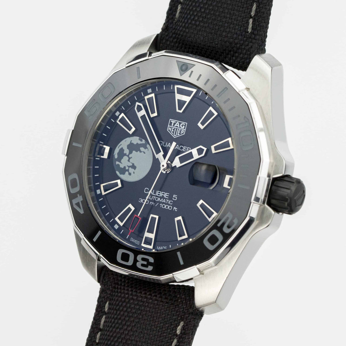 Shop Authentic Tag Heuer Aquaracer Moon Black Dial Watch for Men - WAY201J.FC6370 - Luxxuri